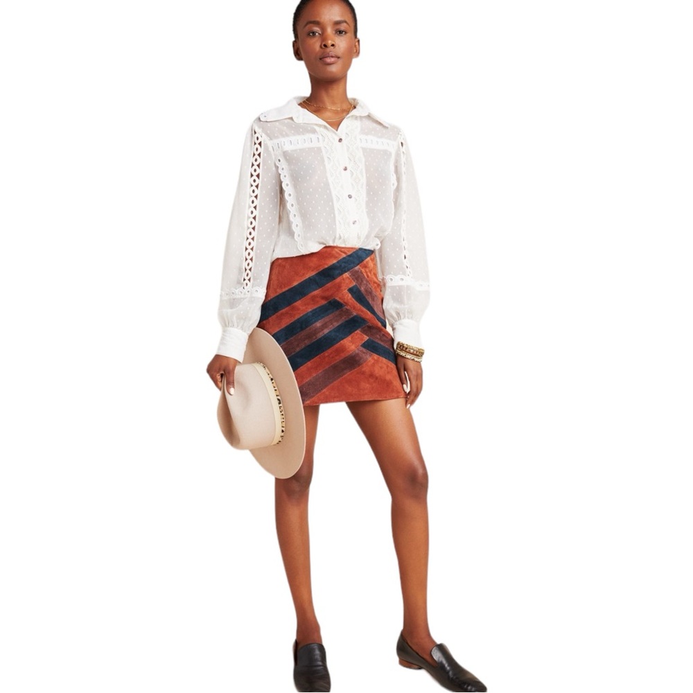 BLANKNYC Anthropologie Lena Suede Mini Skirt Size 29
